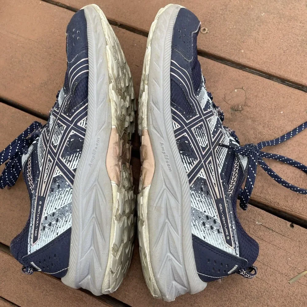 ASICS Women's Size 8.5 Gel-Venture 9 Athletic Trail‎ Running Shoes Midnight/Fawn
